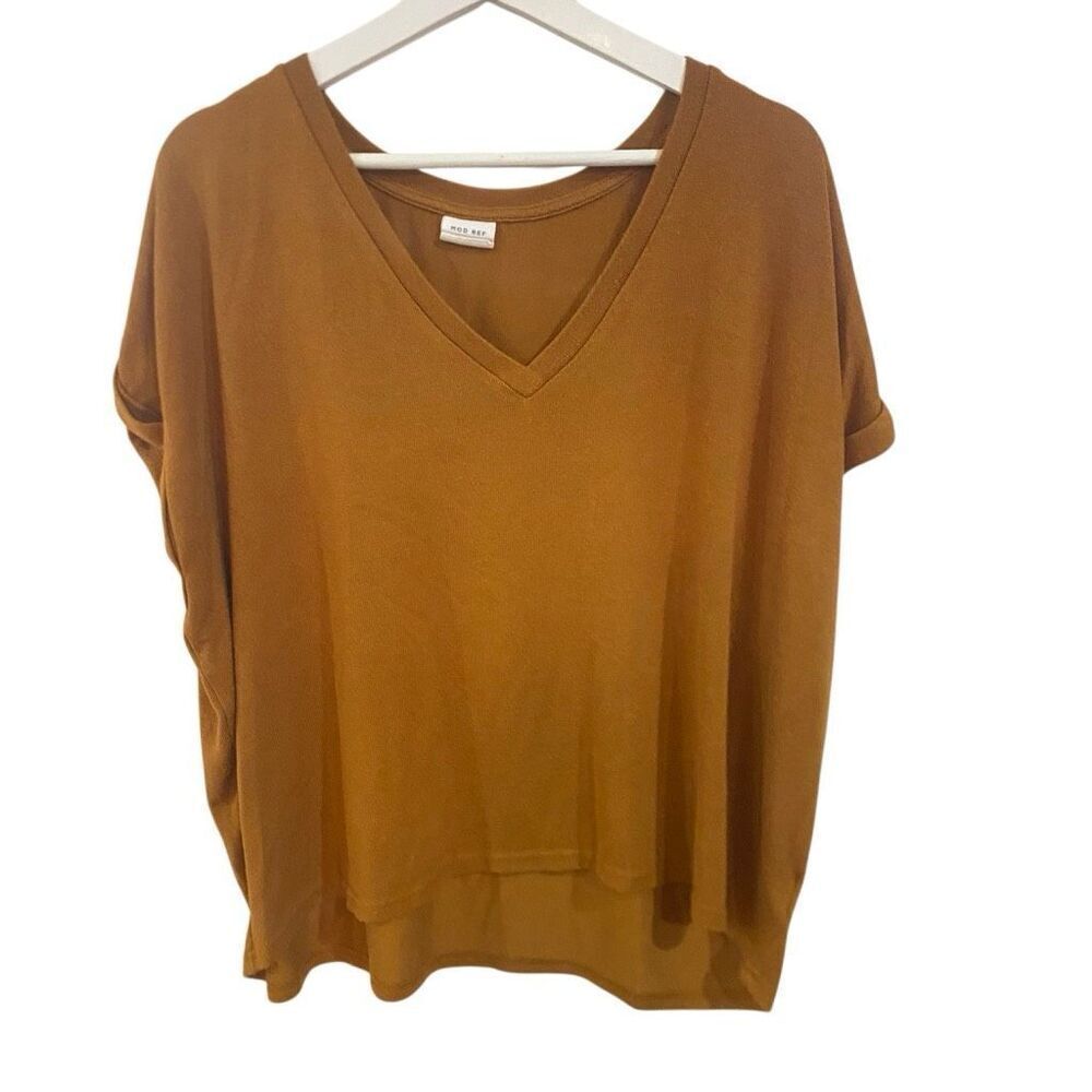 Mod ref Large capped sleeve mustard rust color